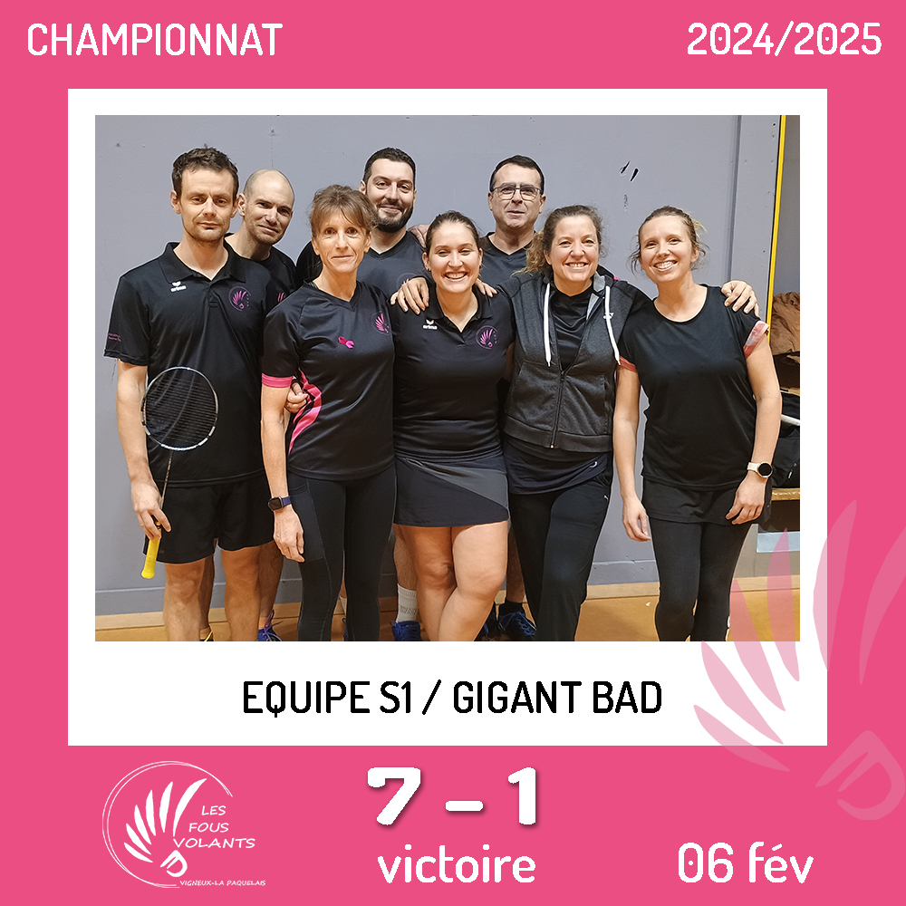 Rencontre D1S N°5 Réception de Nantes Gigand Bad (victoire)