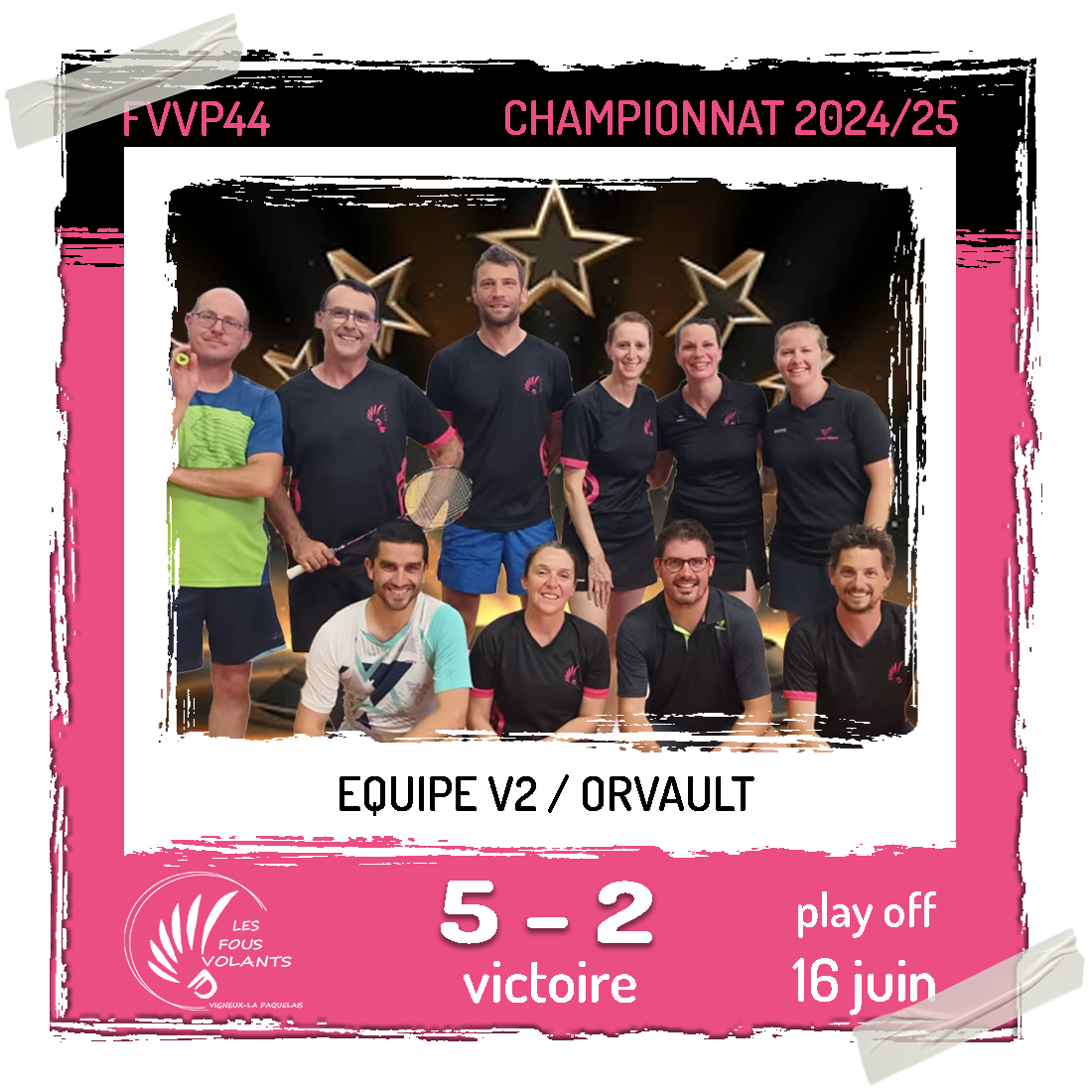 Play Off de la V2 : Vigneux contre Orvault (victoire)
