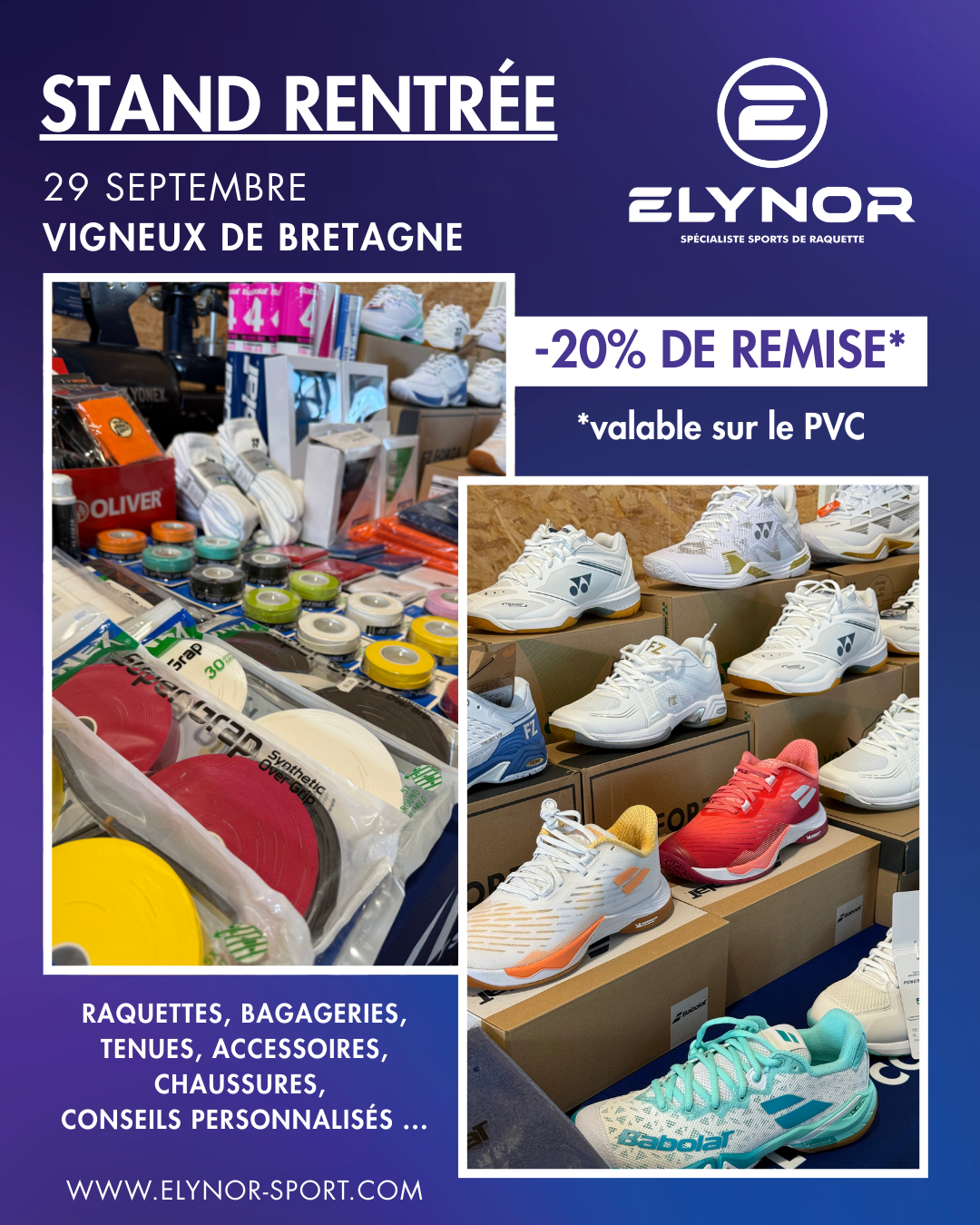 Stand Elynor au gymnase le lundi 29 septembre à partir de 19h30
