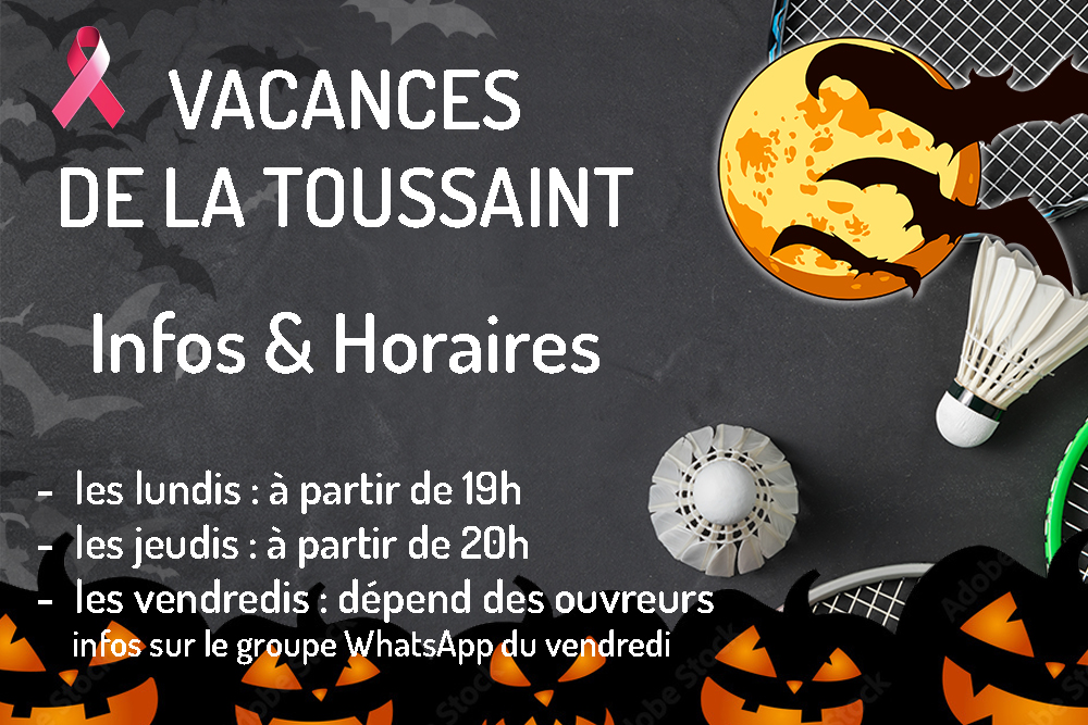 Infos & Horaires vacances de la Toussaint 2025
