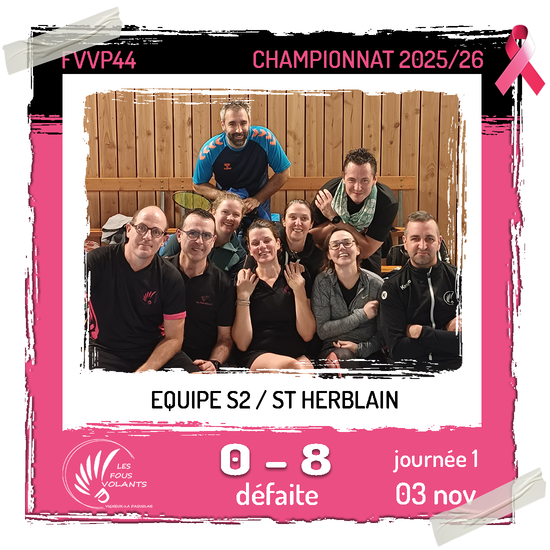 Rencontre J1 de la S2 : Vigneux contre St Herblain (défaite)