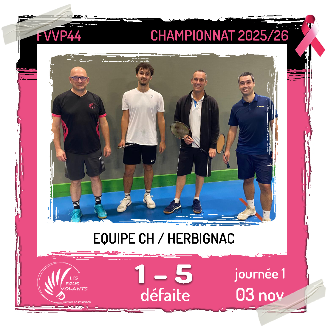 Rencontre J1 de la CH : Vigneux contre Herbignac (défaite)