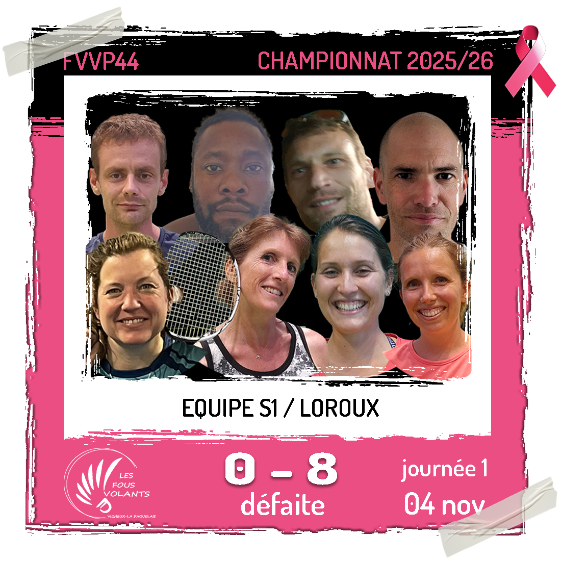 Rencontre J1 de la S1 : Vigneux contre Loroux (défaite)