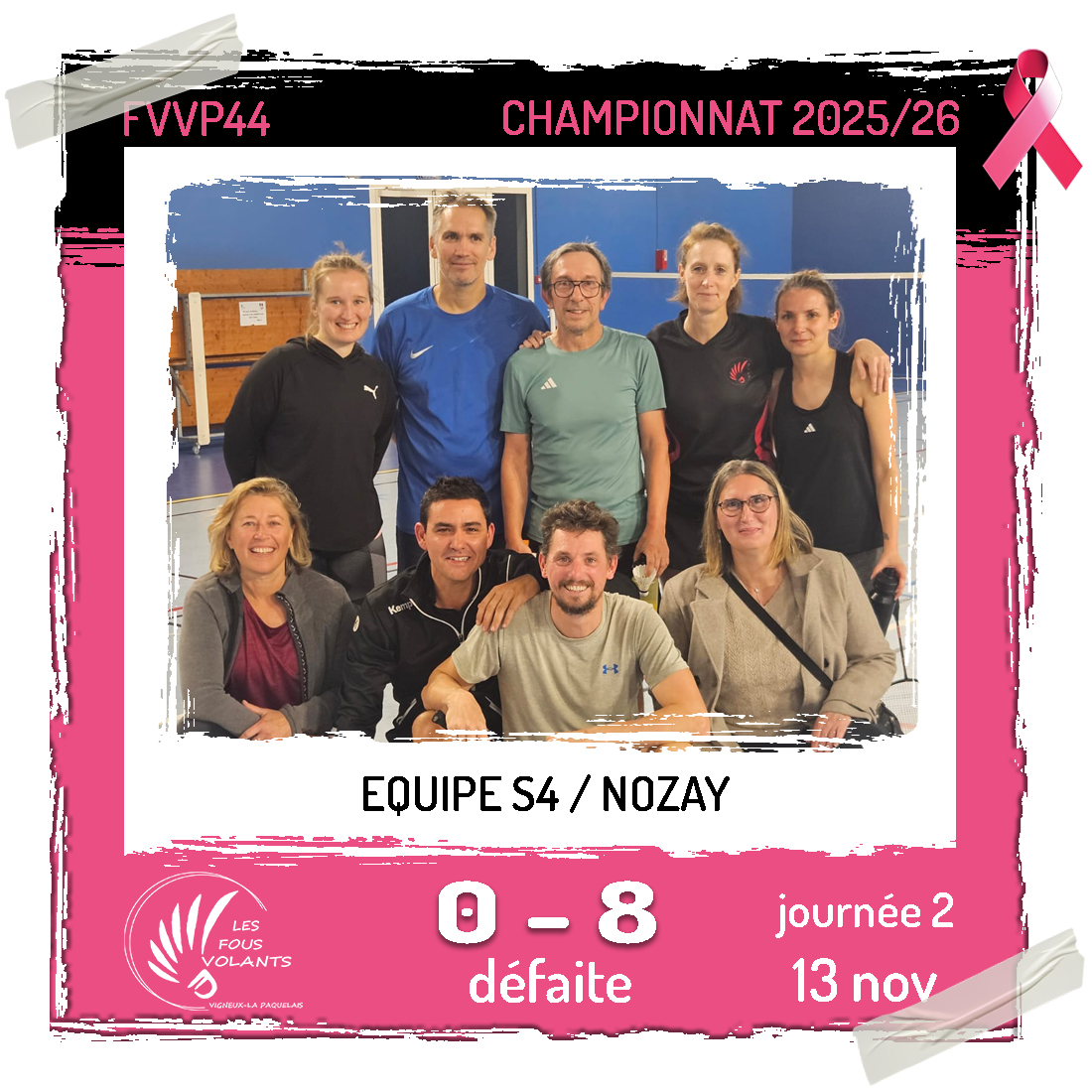 Rencontre J2 de la S4 : Vigneux contre Nozay (défaite)