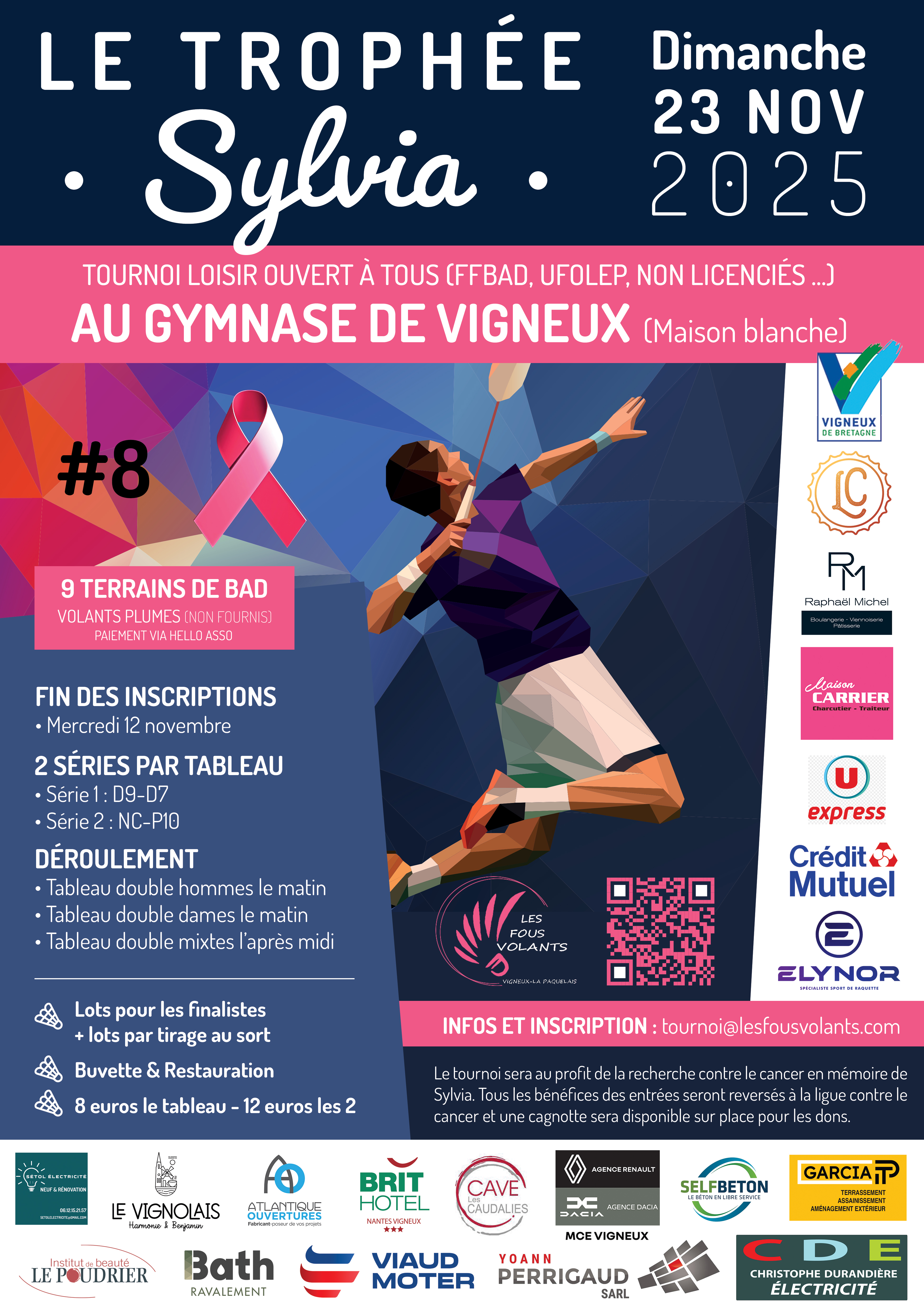 Convocations - 8ème tournoi loisirs - Le Trophée Sylvia 2025