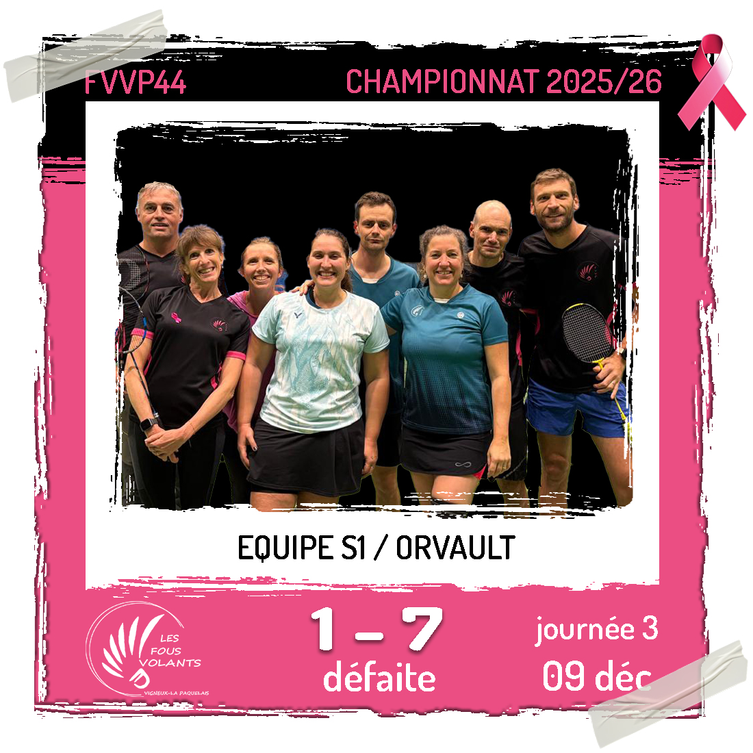 Rencontre J3 de la S1 : Vigneux contre Orvault (défaite)