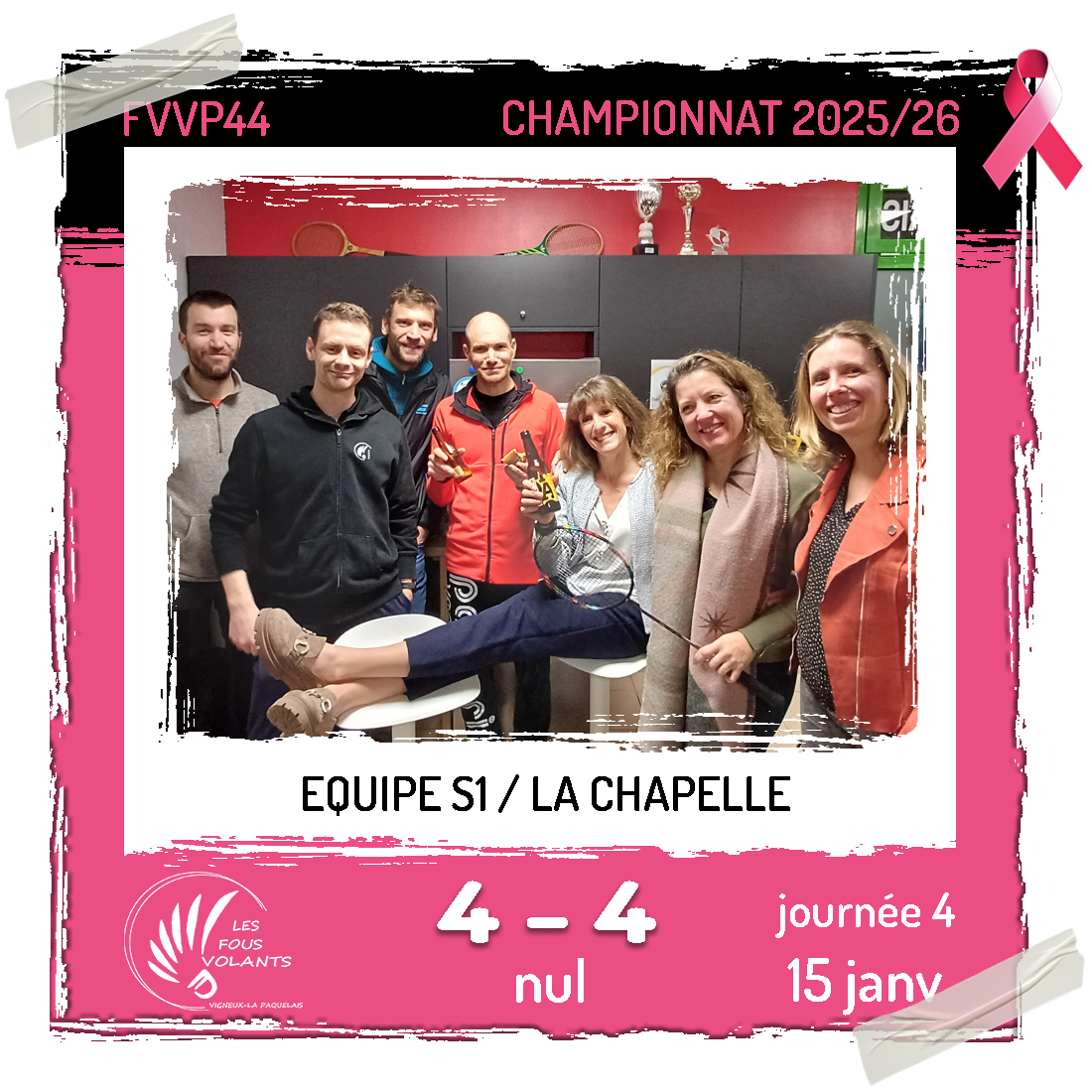 Rencontre J4 de la S1 : Vigneux contre La Chapelle (nul)