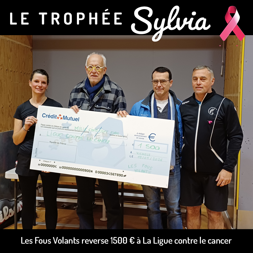 Les Fous Volants reverse 1500 € à La Ligue contre le cancer
