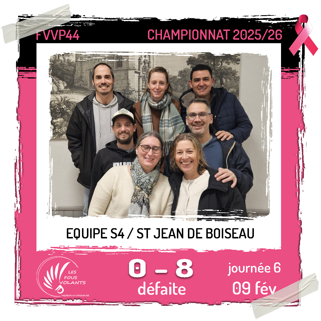 Rencontre J6 de la S4 : Vigneux contre Saint Jean de Boiseau (défaite)