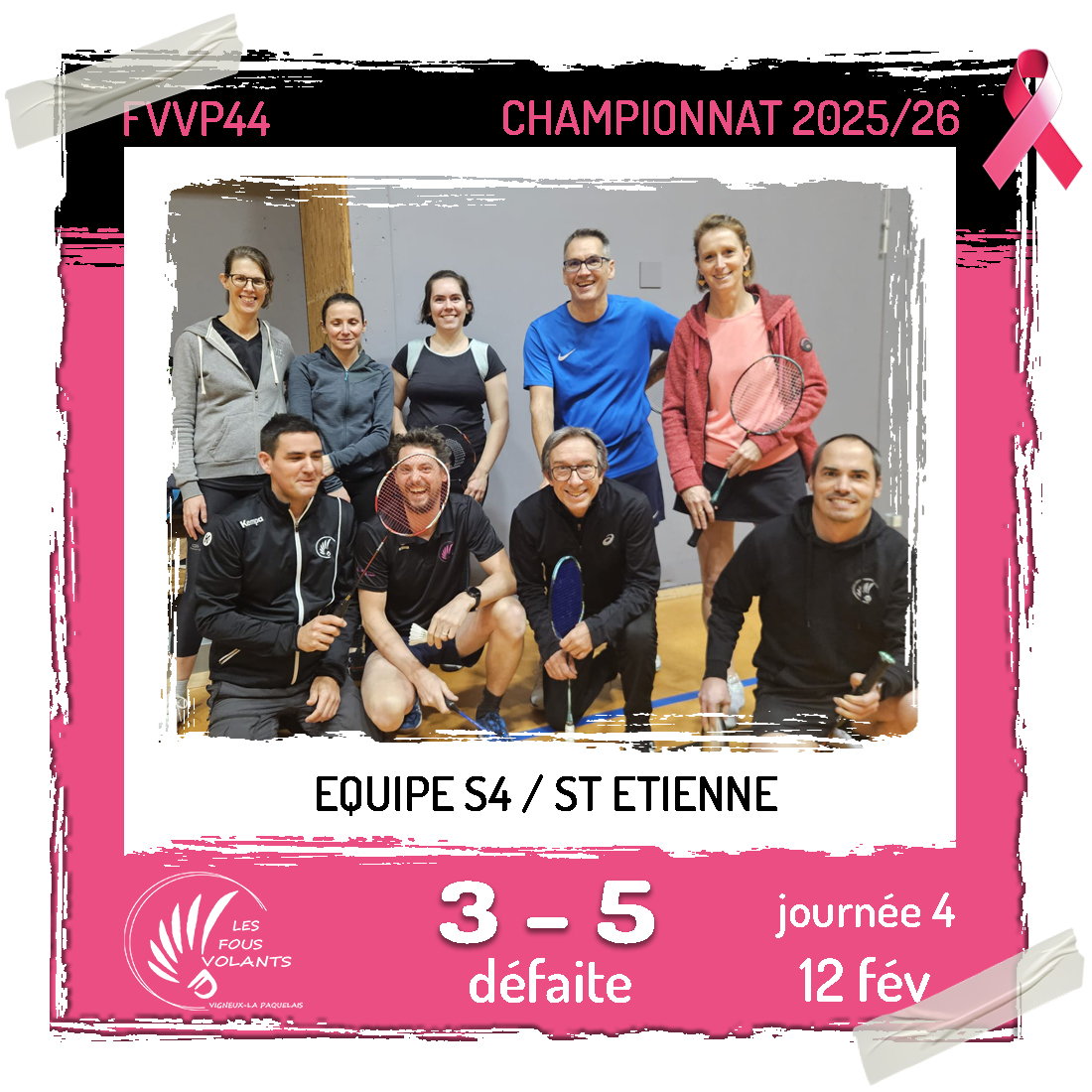 Rencontre J4 de la S4 : Vigneux contre Saint Etienne (défaite)