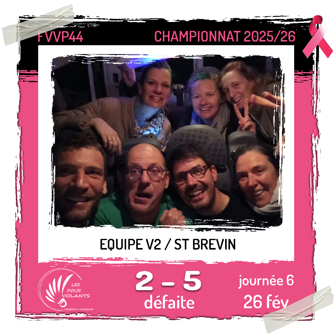 Rencontre J6 de la V2 : Vigneux contre Saint Brévin (défaite)