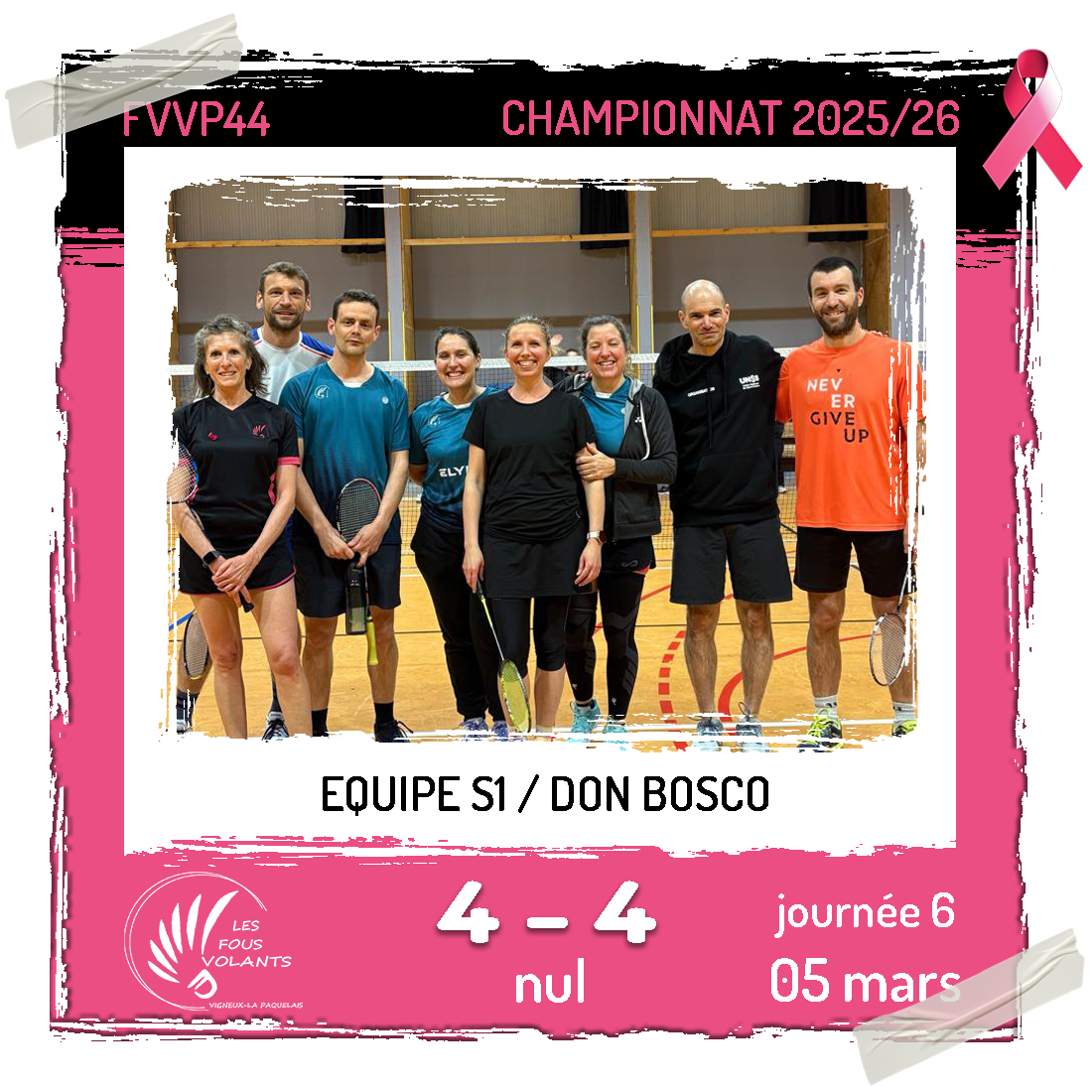 Rencontre J6 de la S1 : Vigneux contre Don Bosco (nul)