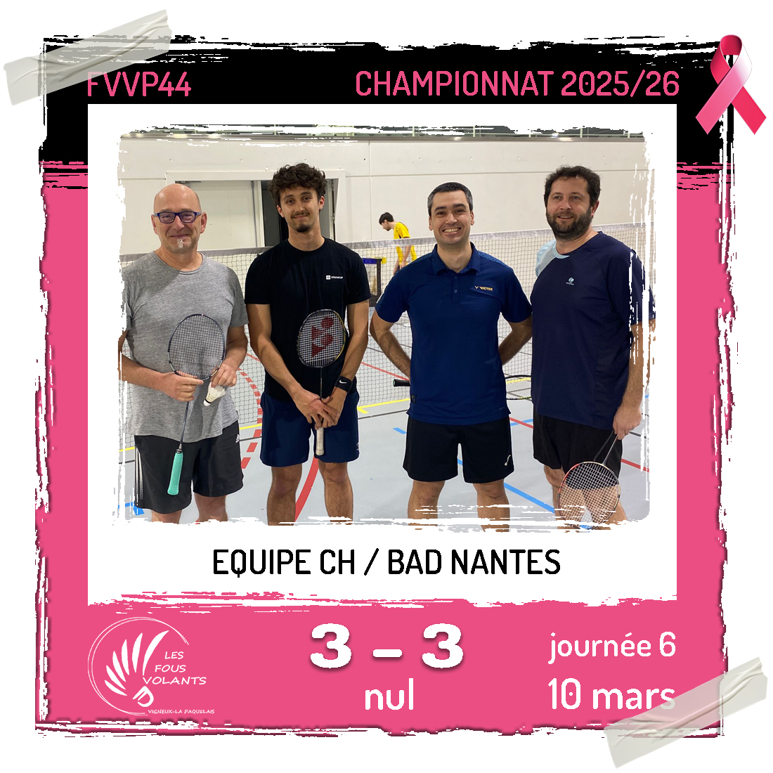 Rencontre J6 de la CH : Vigneux contre Bad Nantes (nul)