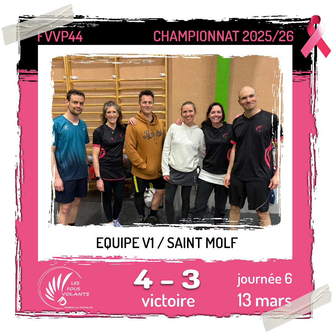 Rencontre J6 de la V1 : Vigneux contre Saint Molf (victoire)