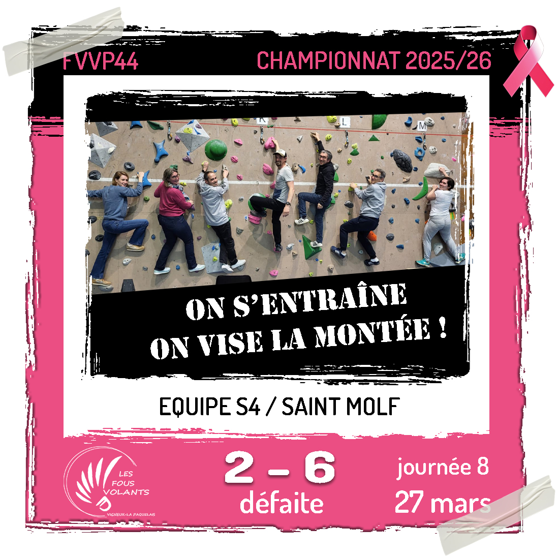 Rencontre J8 de la S4 : Vigneux contre Saint Molf (défaite)