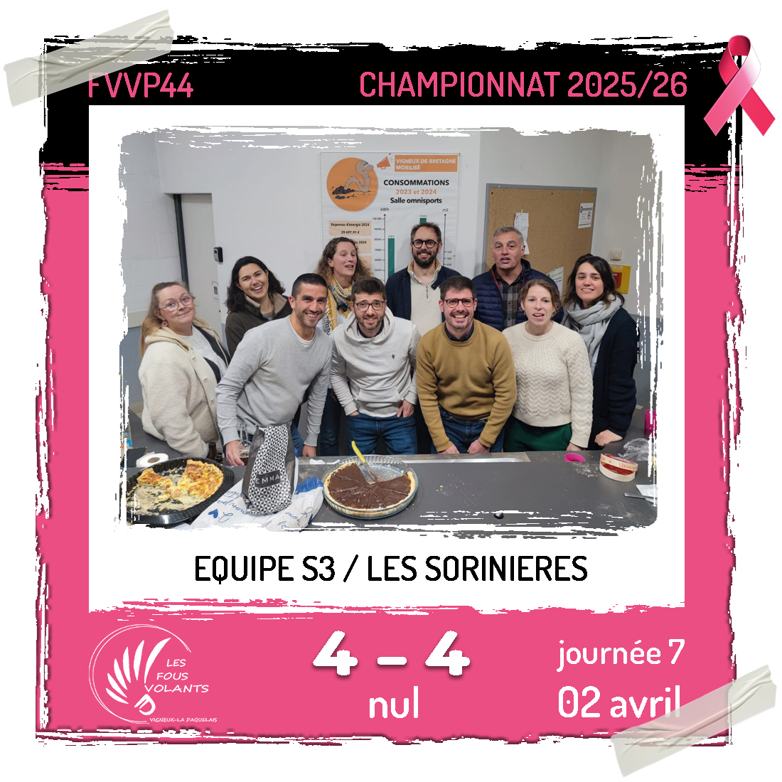 Rencontre J7 de la S3 : Vigneux contre Les Sorinières (nul)