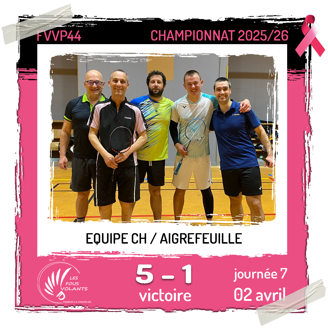 Rencontre J7 de la CH : Vigneux contre Aigrefeuille (victoire)