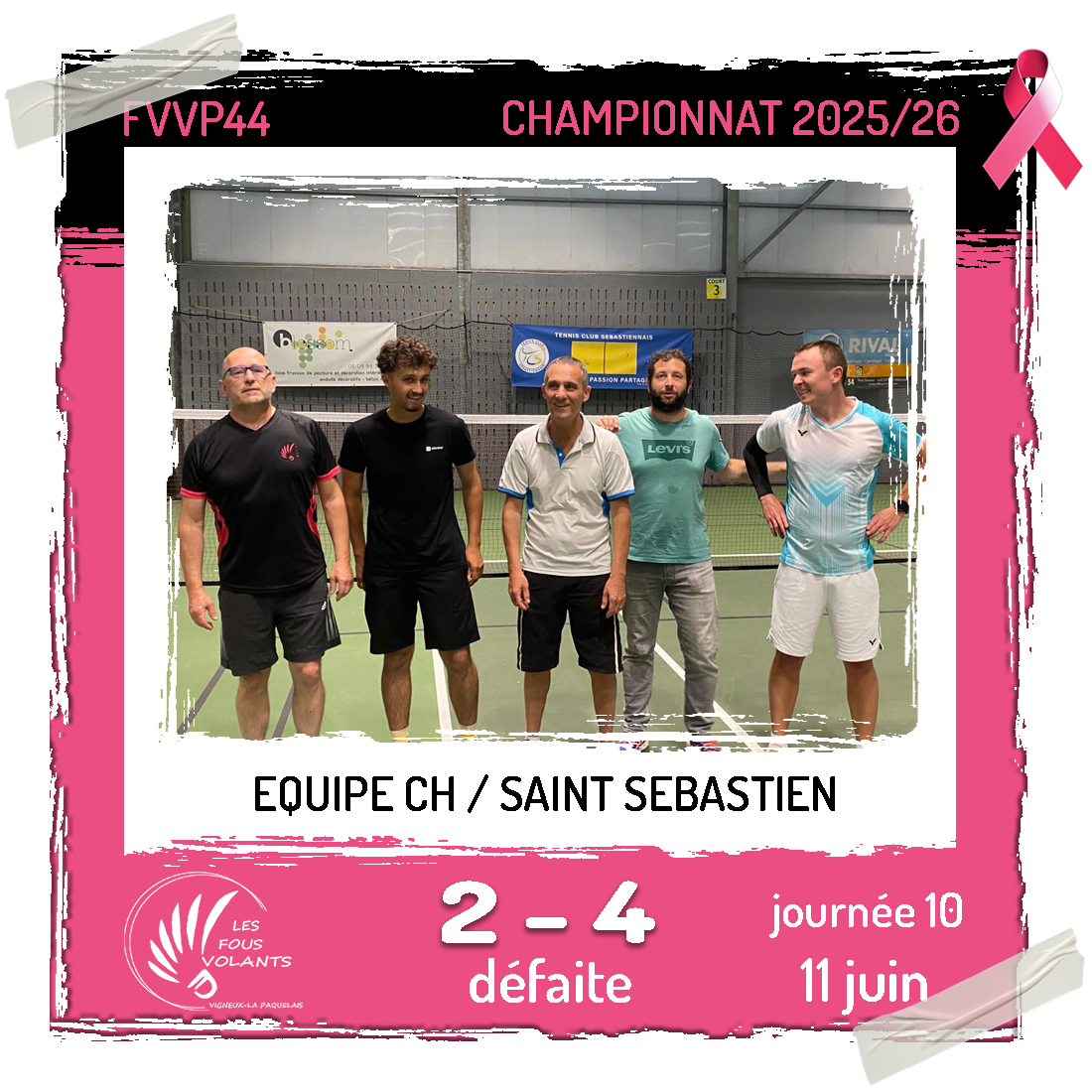 Rencontre J10 de la CH : Vigneux contre Saint Sébastien (défaite)